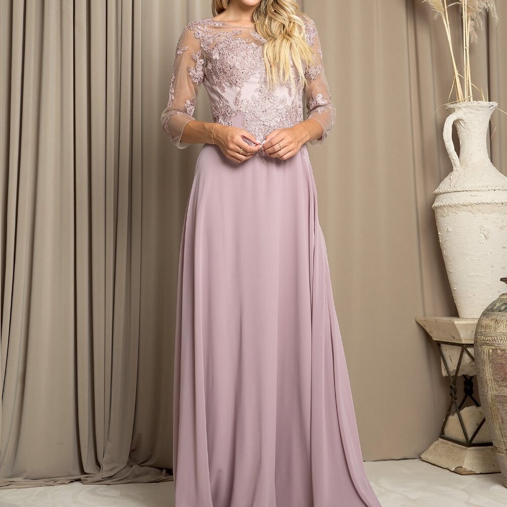 Eva USA-Mother of the Bride Formal Gown- EV5164- Size 3X-MOCHA-New With Tags